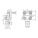 Flanschverschraubung 90° - 24°, WF-40LK-S20-250K,...