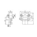 SAE-90° Einschweißflansch, AFS 102/90 S, SAE 1 Zoll, 34 mm