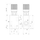 3-Wege Stromregelventil, RFP9012A, 1/2 Zoll, 2 l/min - 50 l/min, max. D 90 l/min