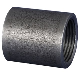 Stahlfitting Muffe, Typ 16, IG, R 1/2 Zoll, schwarz