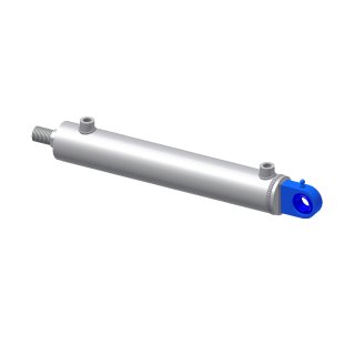 Hydraulikzylinder doppelwirkend, Scharniergelenk/Lasche, 40 mm / 22 mm / 200 mm