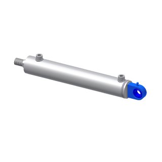 Hydraulikzylinder doppelwirkend, Scharniergelenk/Lasche, 40 mm / 25 mm / 125 mm