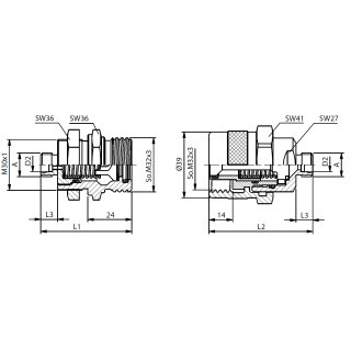 Rohrleitungskupplung Loshälfte , Schneidringanschluss, BG 2, 10L, Serie RH