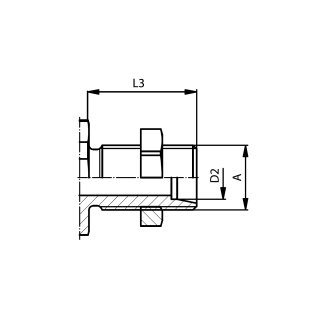Schott-Steck-Kupplungsstecker flachdichtend , Schneidringanschluss, BG 3, 18L,FH