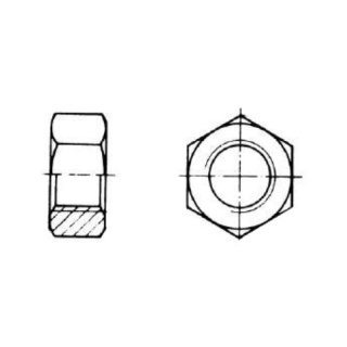 Sechskantmutter mit Ganzmetall-Klemmteil, DIN 980, M16 x 1,5, Stahl verzinkt