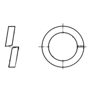 Federring, DIN 127, Edelstahl V2A, Edelstahl V2A