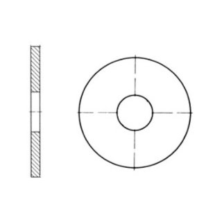 Scheiben mit Rundloch, für Holzkonstruktionen, DIN 440 R, AD 56 mm, ID 17,5 mm