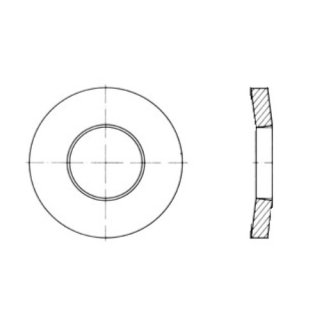 Spannscheiben für Schraubverbindungen, DIN 6796, 14 mm x 6,4 mm