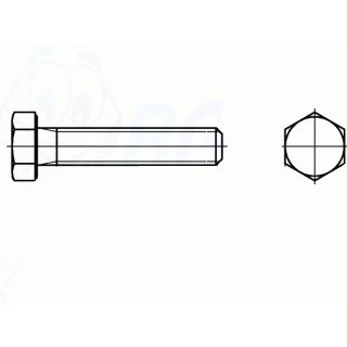 Sechskantschraube mit Gewinde bis Kopf, metr. FG, M16 x 1,5 x 40 mm, Stahl verz.