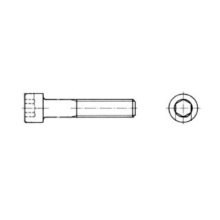 Zylinderschraube mit Innensechskant, DIN 912, M14 x 50, Stahl 8.8 A2K